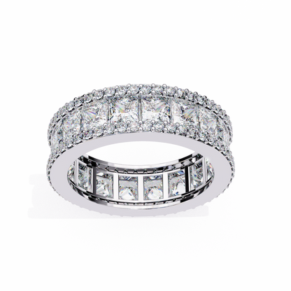 Illuminé Princess Pavé Lab Diamond Eternity Band