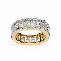 Illuminé Princess Pavé Lab Diamond Eternity Band - Ophiratbf