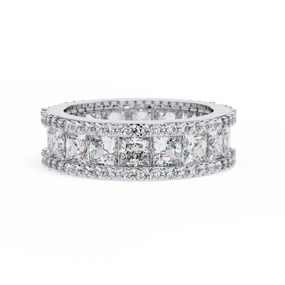 Illuminé Princess Pavé Lab Diamond Eternity Band