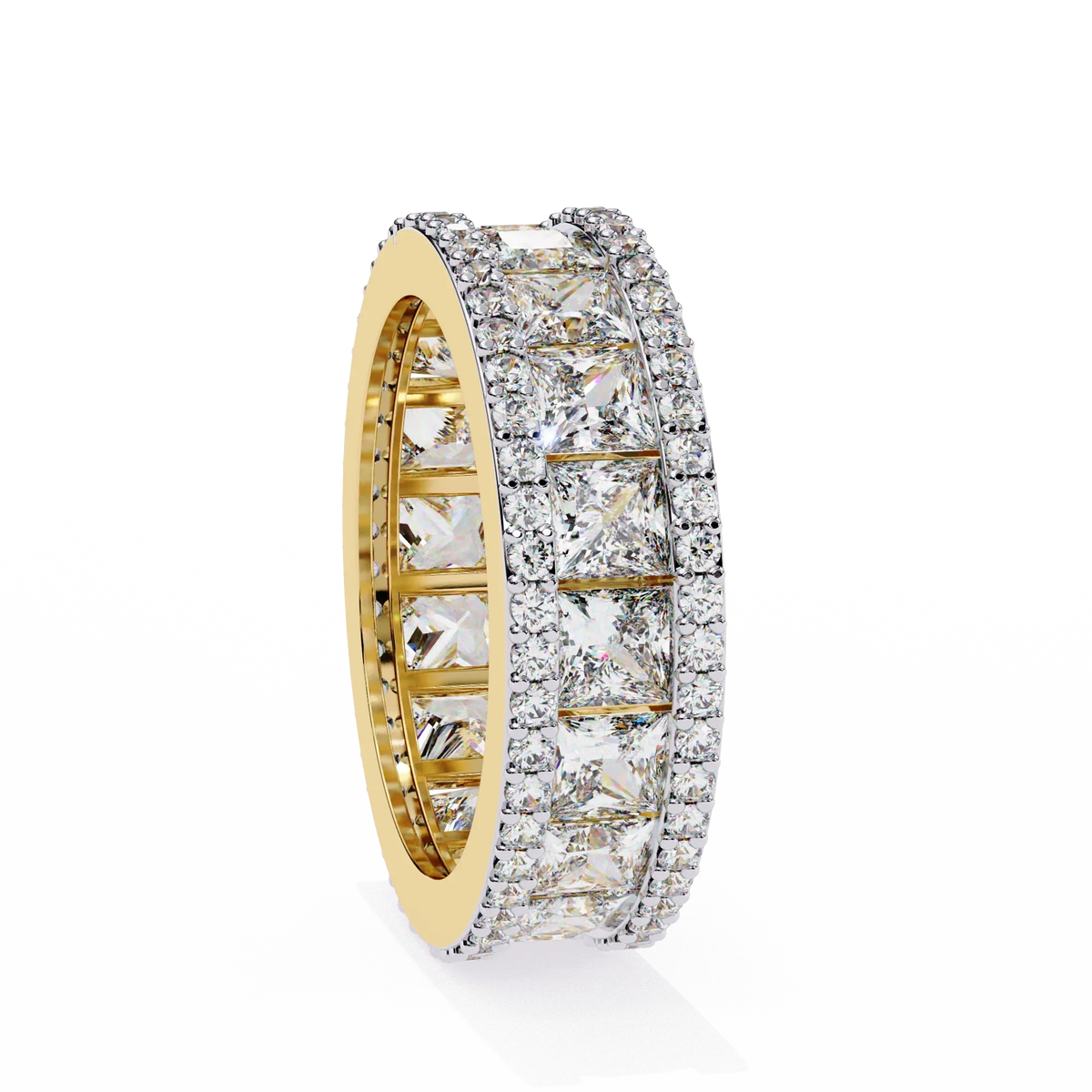Illuminé Princess Pavé Lab Diamond Eternity Band - Ophiratbf