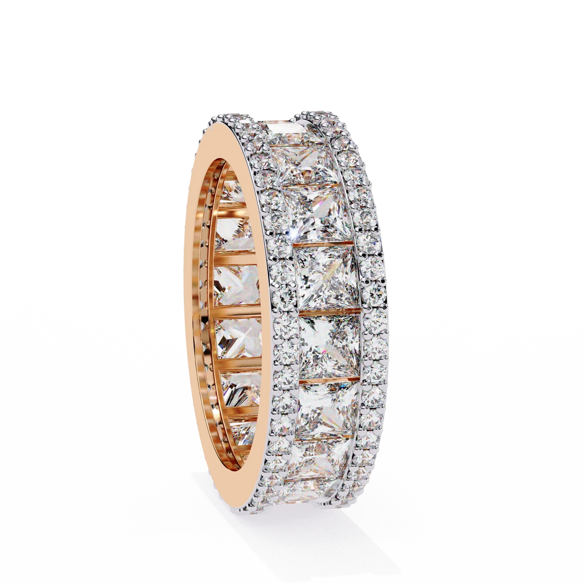 Illuminé Princess Pavé Lab Diamond Eternity Band - Ophiratbf