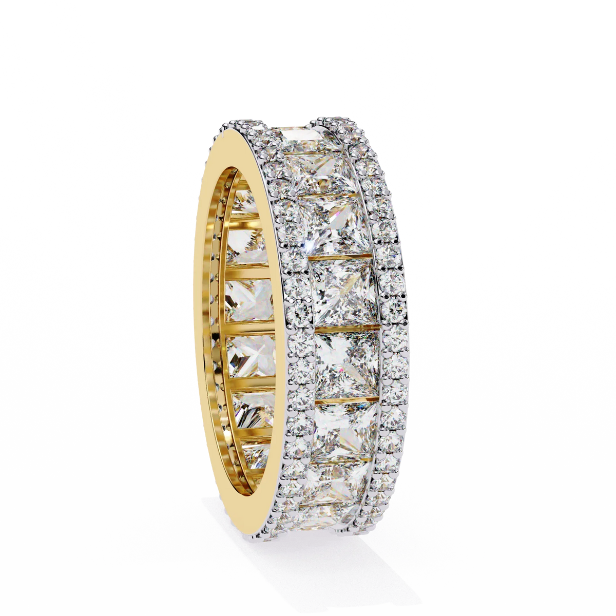 Illuminé Princess Pavé Lab Diamond Eternity Band - Ophiratbf