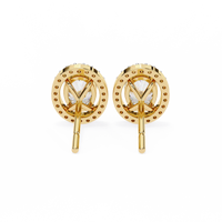 Elysia Oval Halo Lab Grown Diamond Studs - Ophiratbf