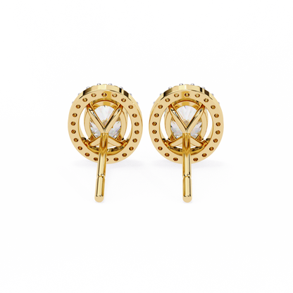 Elysia Oval Halo Lab Grown Diamond Studs