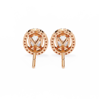 Elysia Oval Halo Lab Grown Diamond Studs - Ophiratbf