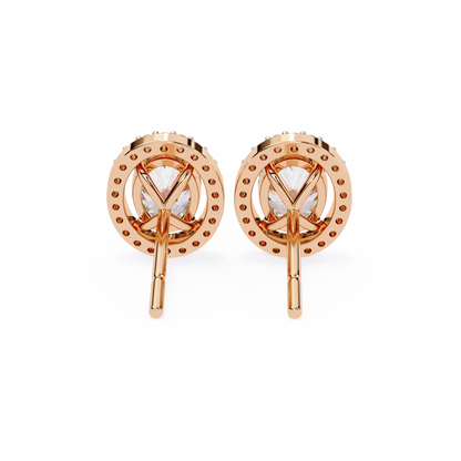 Elysia Oval Halo Lab Grown Diamond Studs
