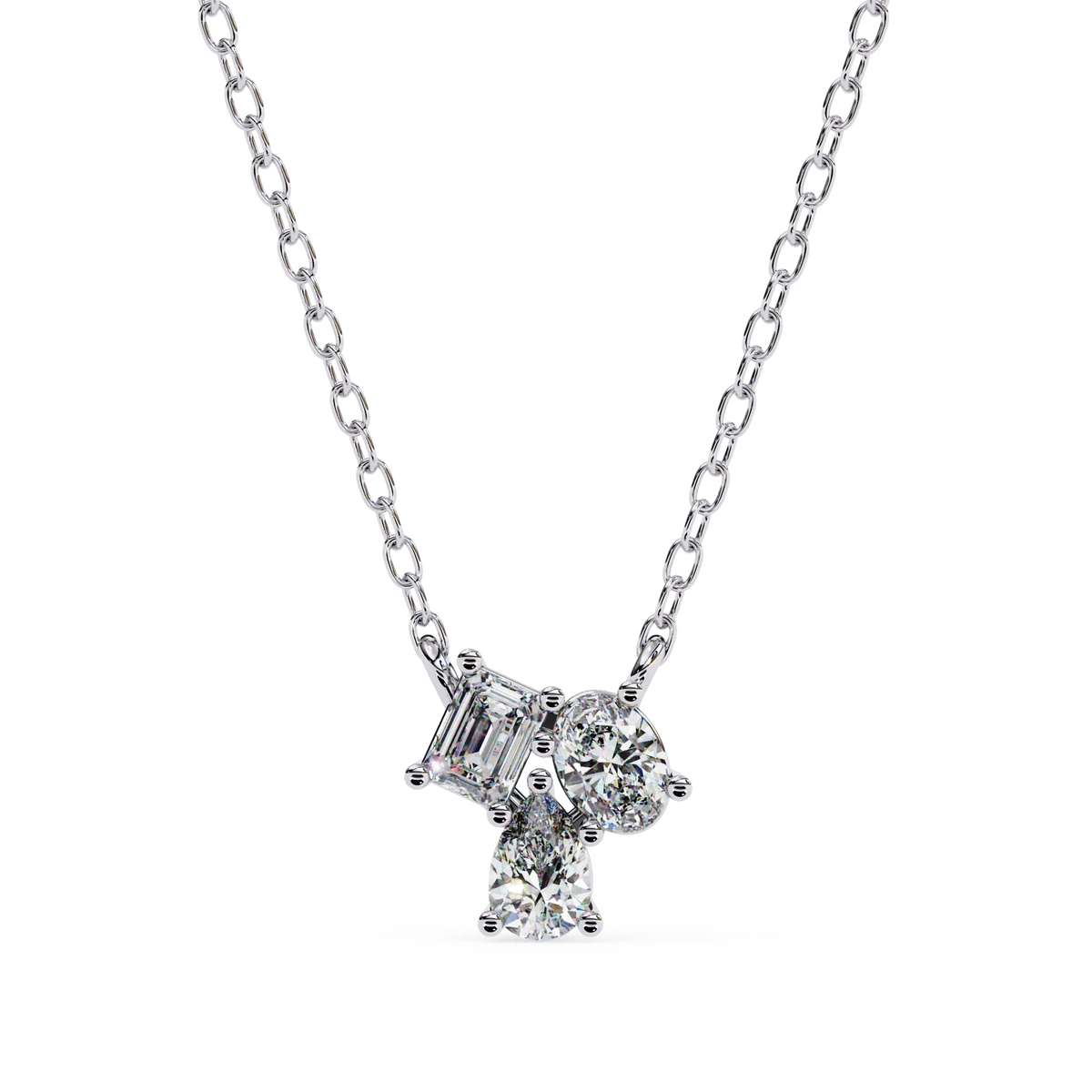 Trio Radiance Lab Grown Diamond Necklace - Ophiratbf