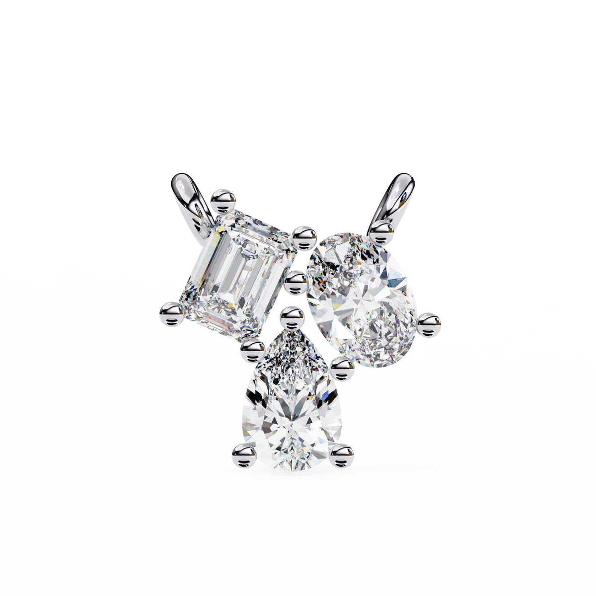 Trio Radiance Lab Grown Diamond Necklace - Ophiratbf
