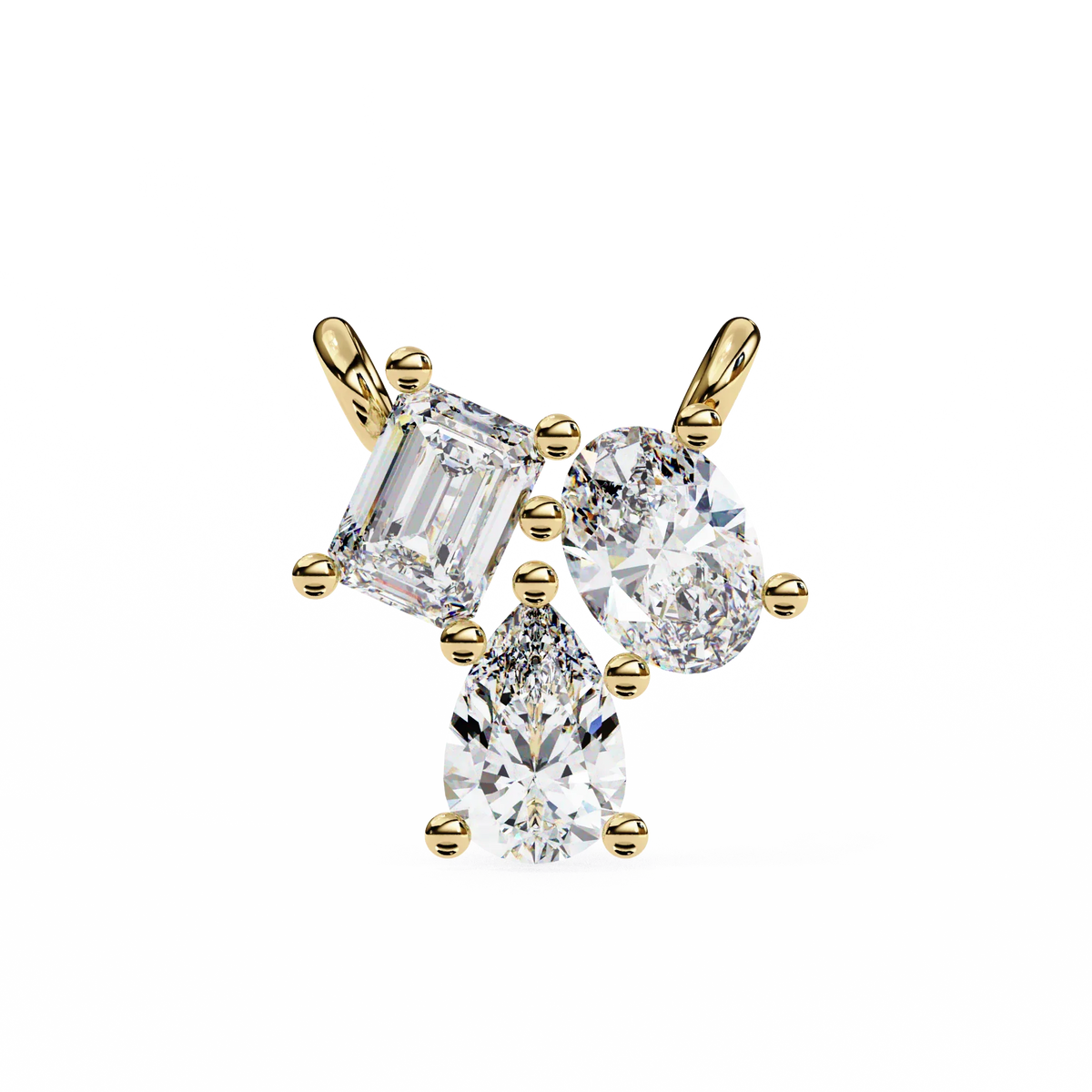 Trio Radiance Lab Grown Diamond Necklace - Ophiratbf