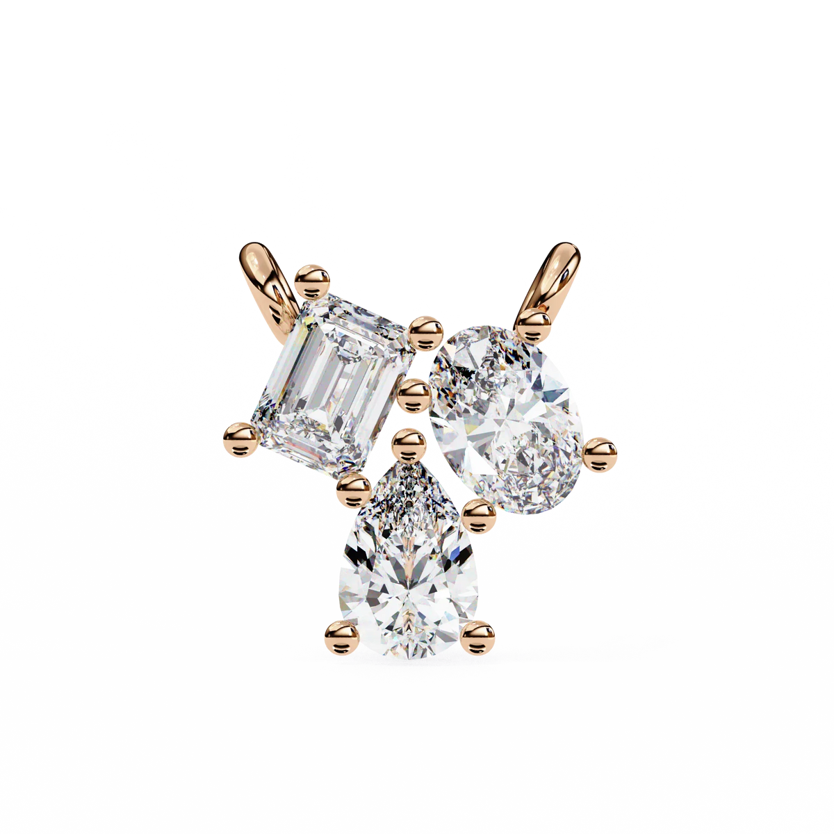 Trio Radiance Lab Grown Diamond Necklace - Ophiratbf