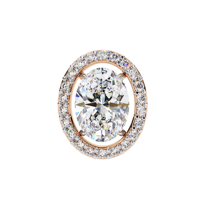Elysia Oval Halo Lab Grown Diamond Studs