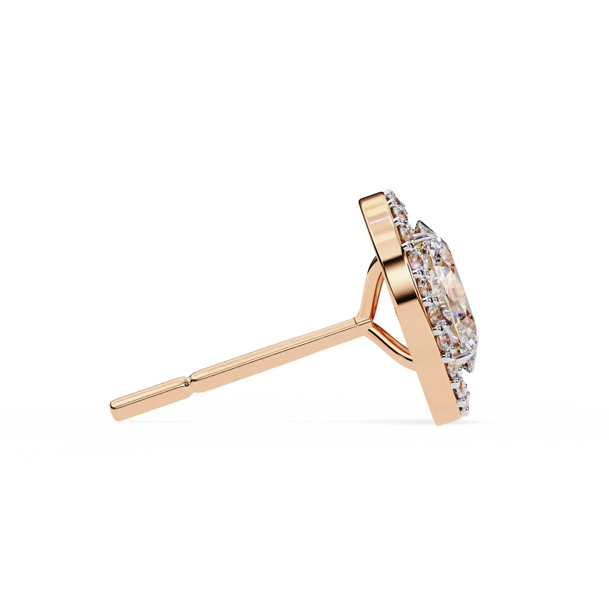 Elysia Oval Halo Lab Grown Diamond Studs - Ophiratbf