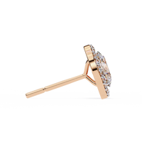 Elysia Oval Halo Lab Grown Diamond Studs - Ophiratbf