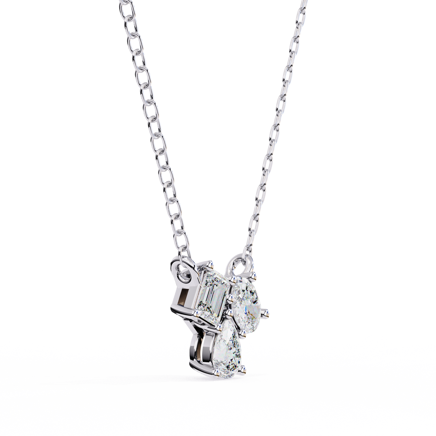 trio radiance lab grown diamond necklace