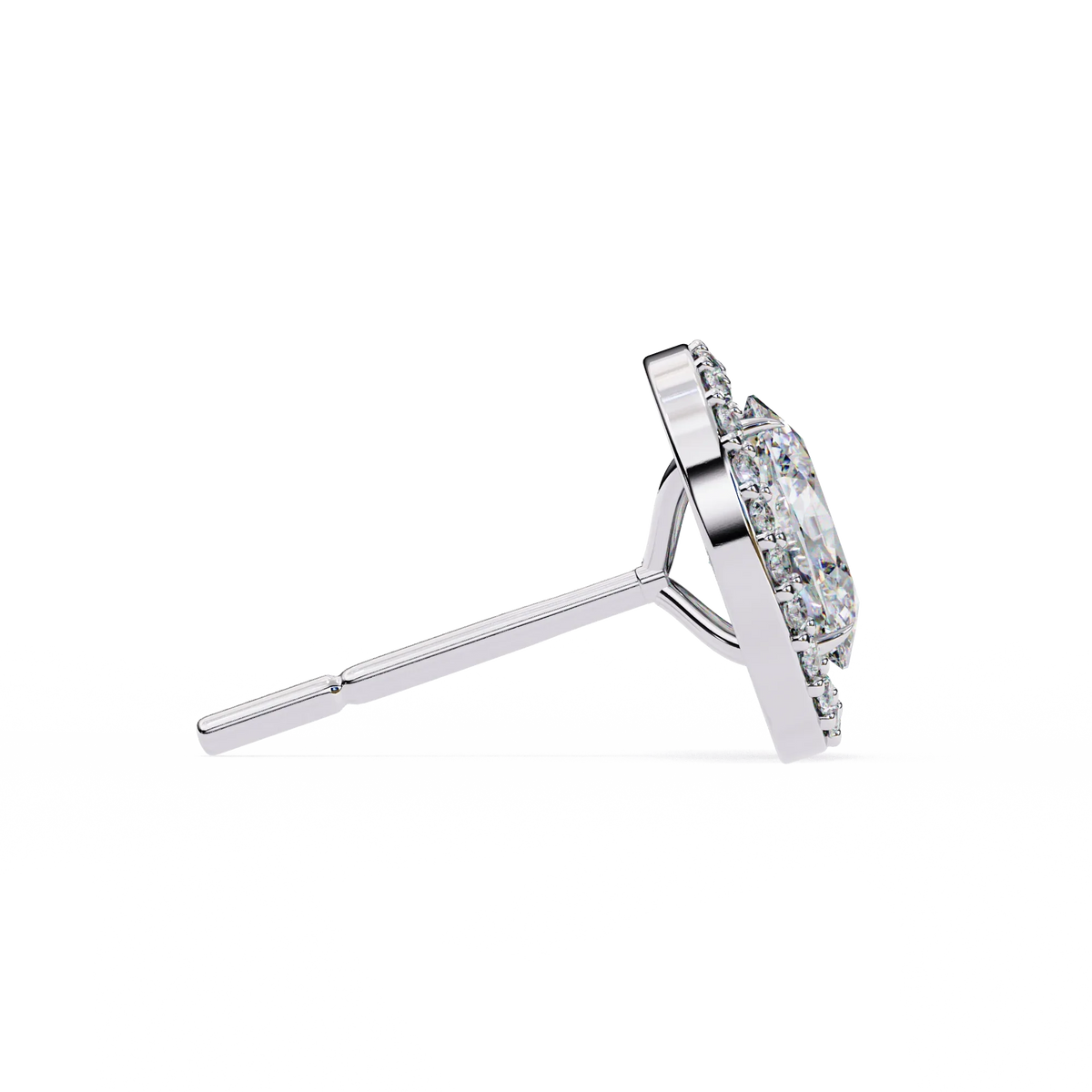 Elysia Oval Halo Lab Grown Diamond Studs - Ophiratbf