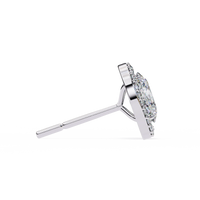 Elysia Oval Halo Lab Grown Diamond Studs - Ophiratbf