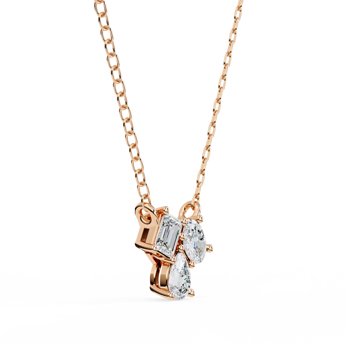 Trio Radiance Lab Grown Diamond Necklace - Ophiratbf