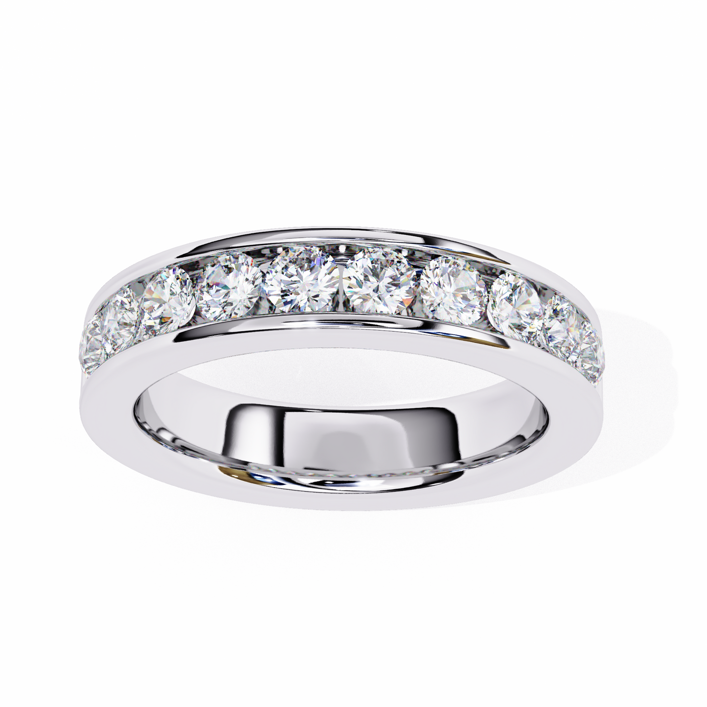 signature channel lab grown diamond band
