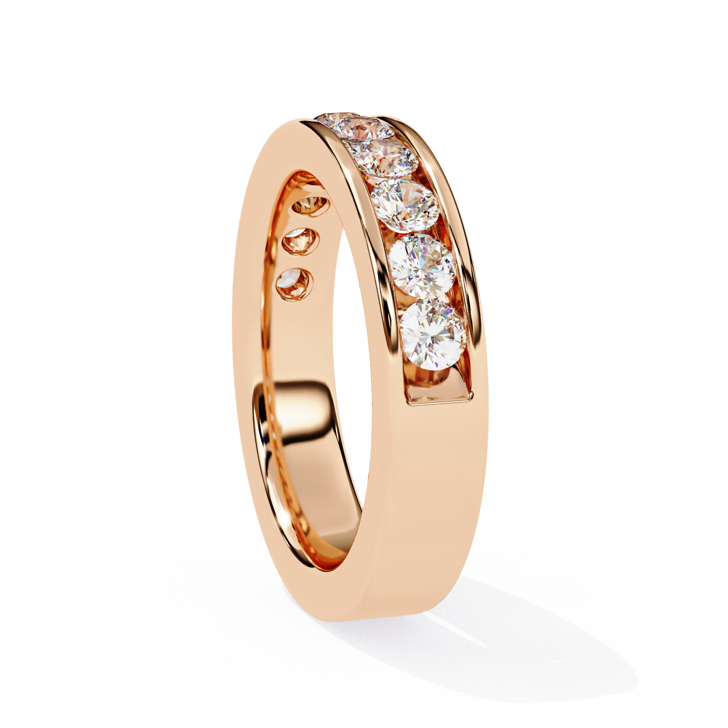 signature channel lab grown diamond band