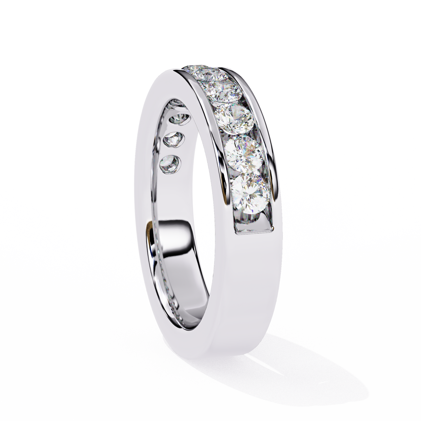 signature channel lab grown diamond band