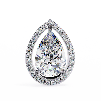 Aurora Pear Halo Lab Grown Diamond Studs