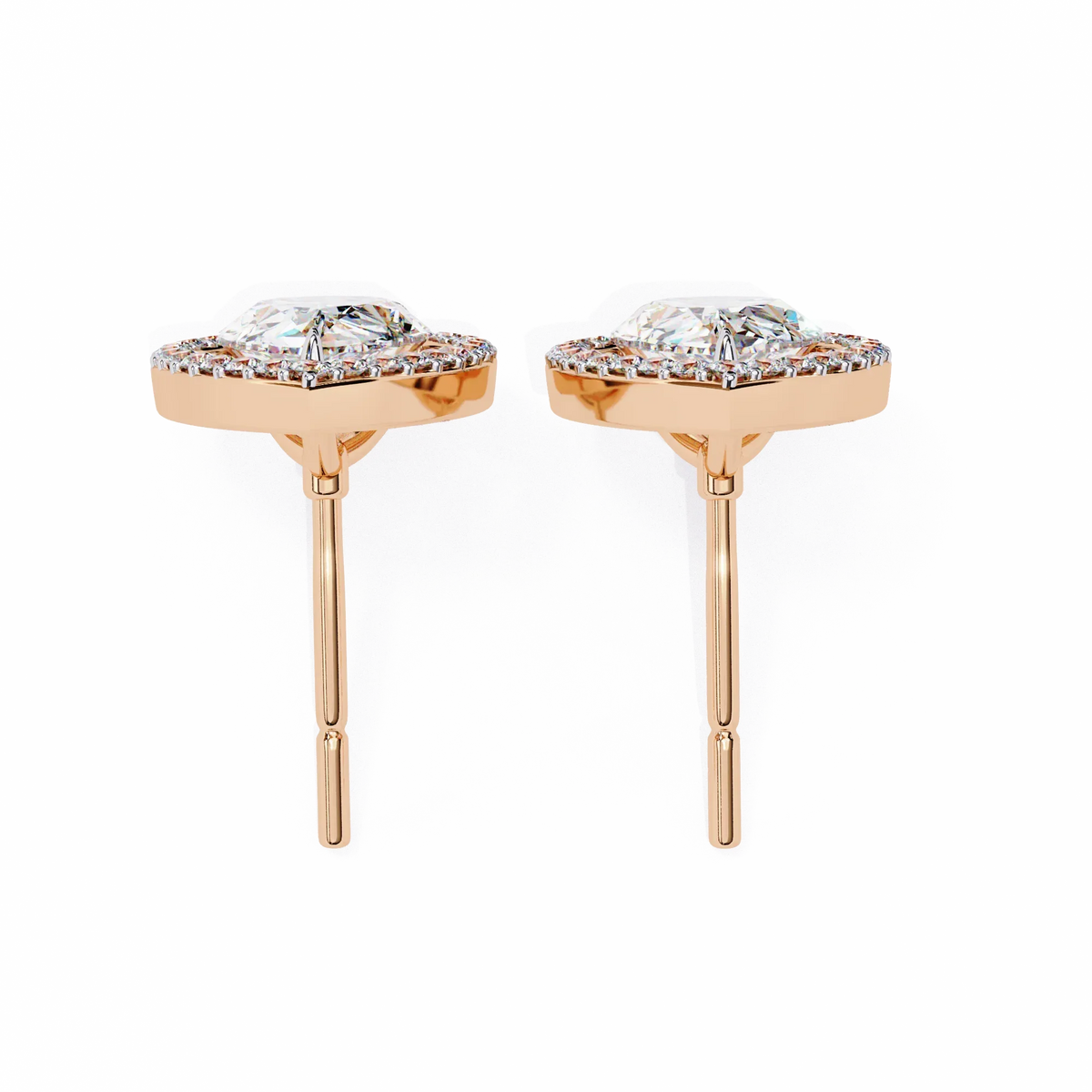 Aurora Pear Halo Lab Grown Diamond Studs - Ophiratbf