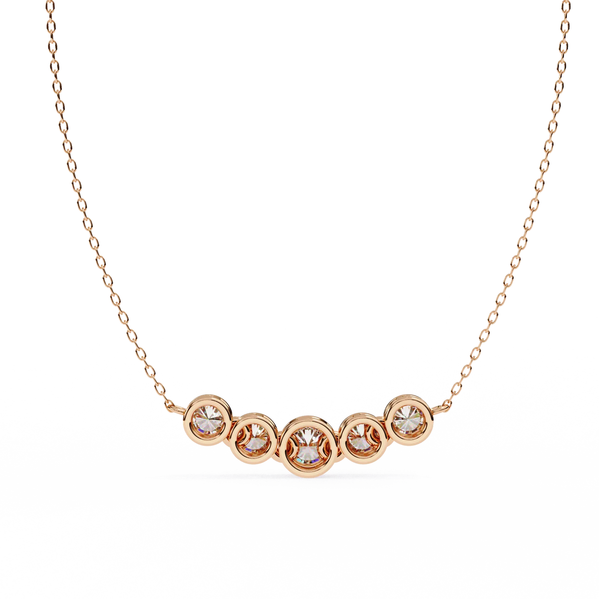 Nova Five Stone Lab Grown Diamond Necklace - Ophiratbf