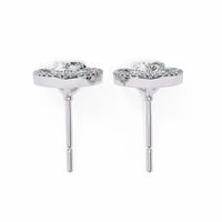 Aurora Pear Halo Lab Grown Diamond Studs - Ophiratbf