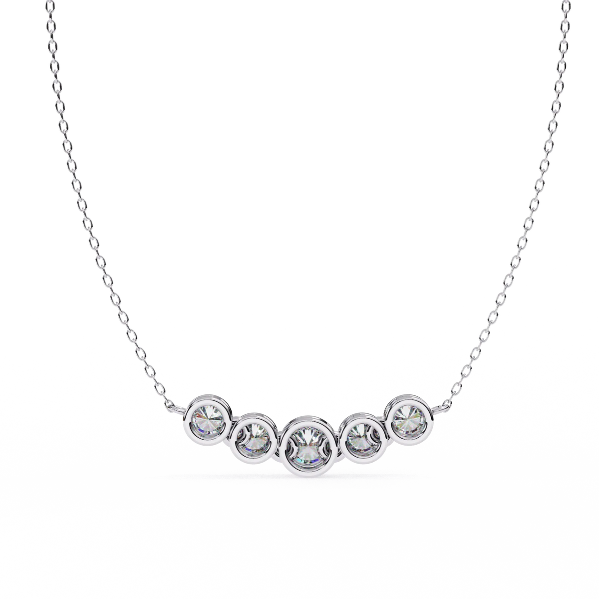 Nova Five Stone Lab Grown Diamond Necklace - Ophiratbf