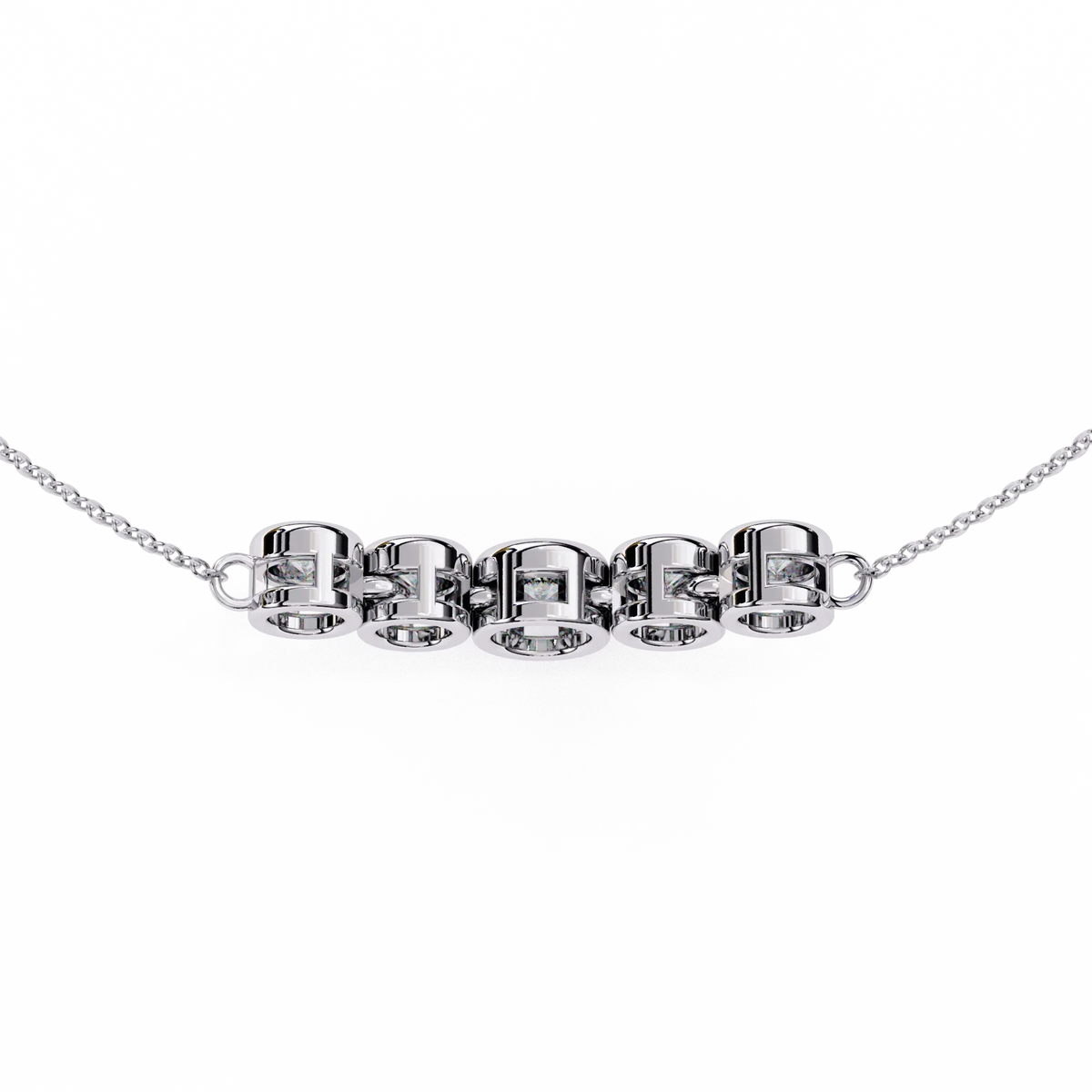 Nova Five Stone Lab Grown Diamond Necklace - Ophiratbf