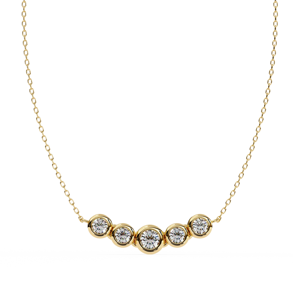 Nova Five Stone Lab Grown Diamond Necklace - Ophiratbf