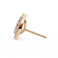 Aurora Pear Halo Lab Grown Diamond Studs - Ophiratbf