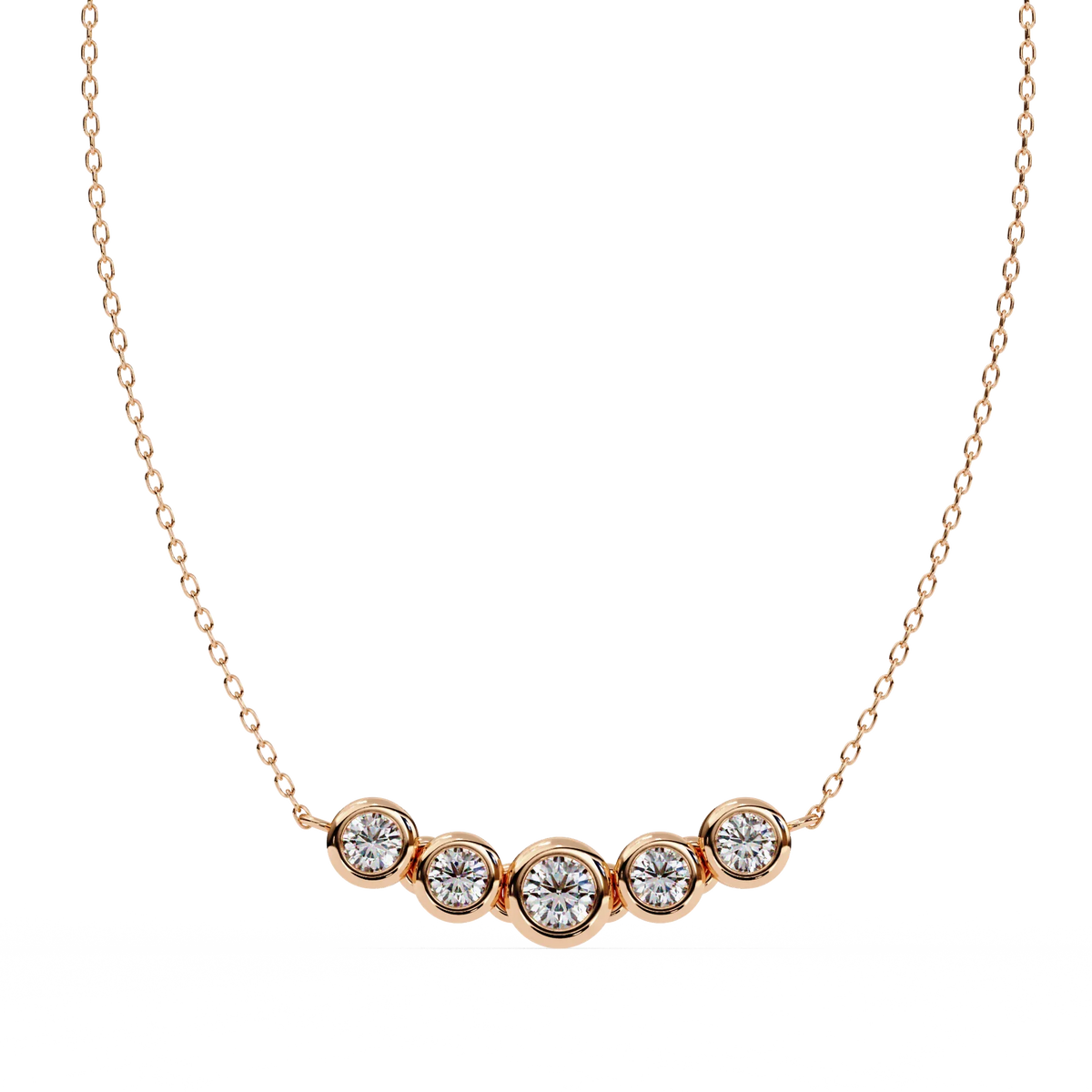 Nova Five Stone Lab Grown Diamond Necklace - Ophiratbf