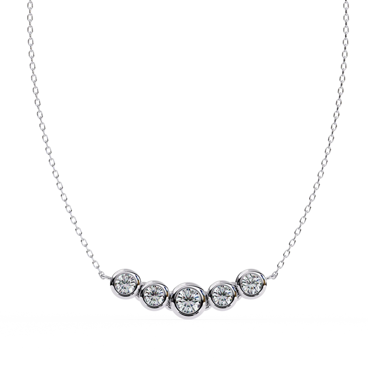Nova Five Stone Lab Grown Diamond Necklace - Ophiratbf