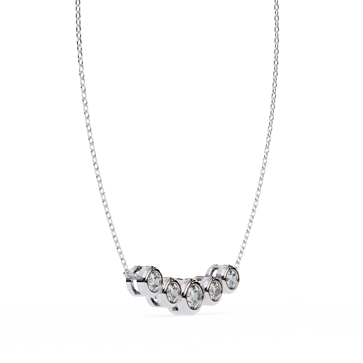 Nova Five Stone Lab Grown Diamond Necklace - Ophiratbf