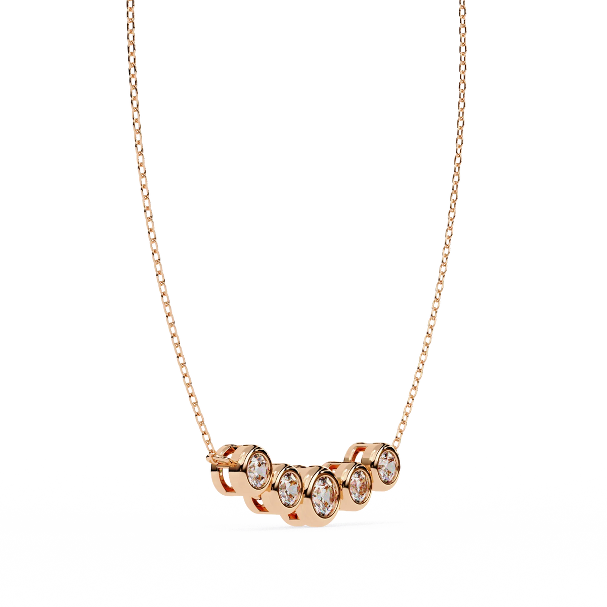 Nova Five Stone Lab Grown Diamond Necklace - Ophiratbf