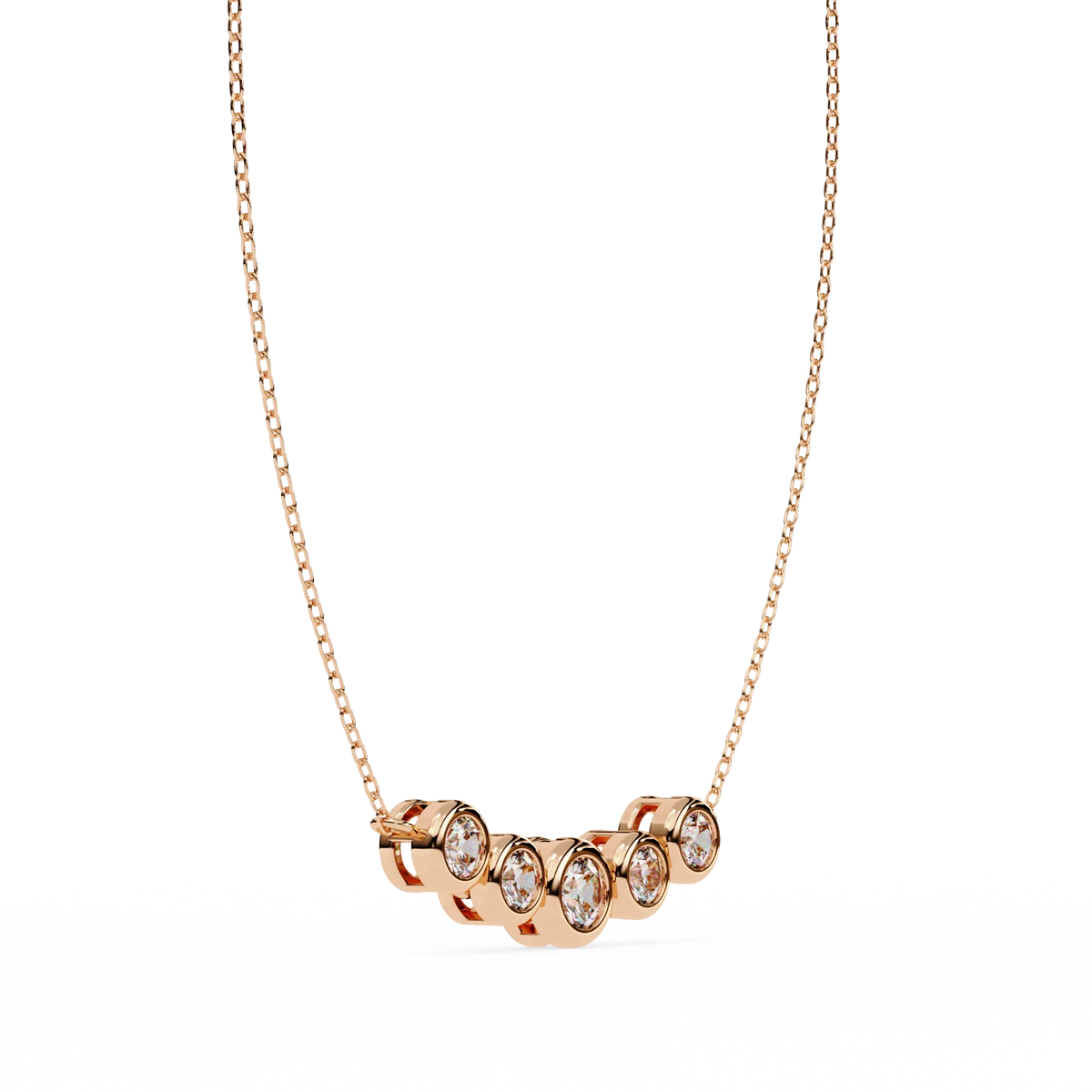Nova Five Stone Lab Grown Diamond Necklace - Ophiratbf