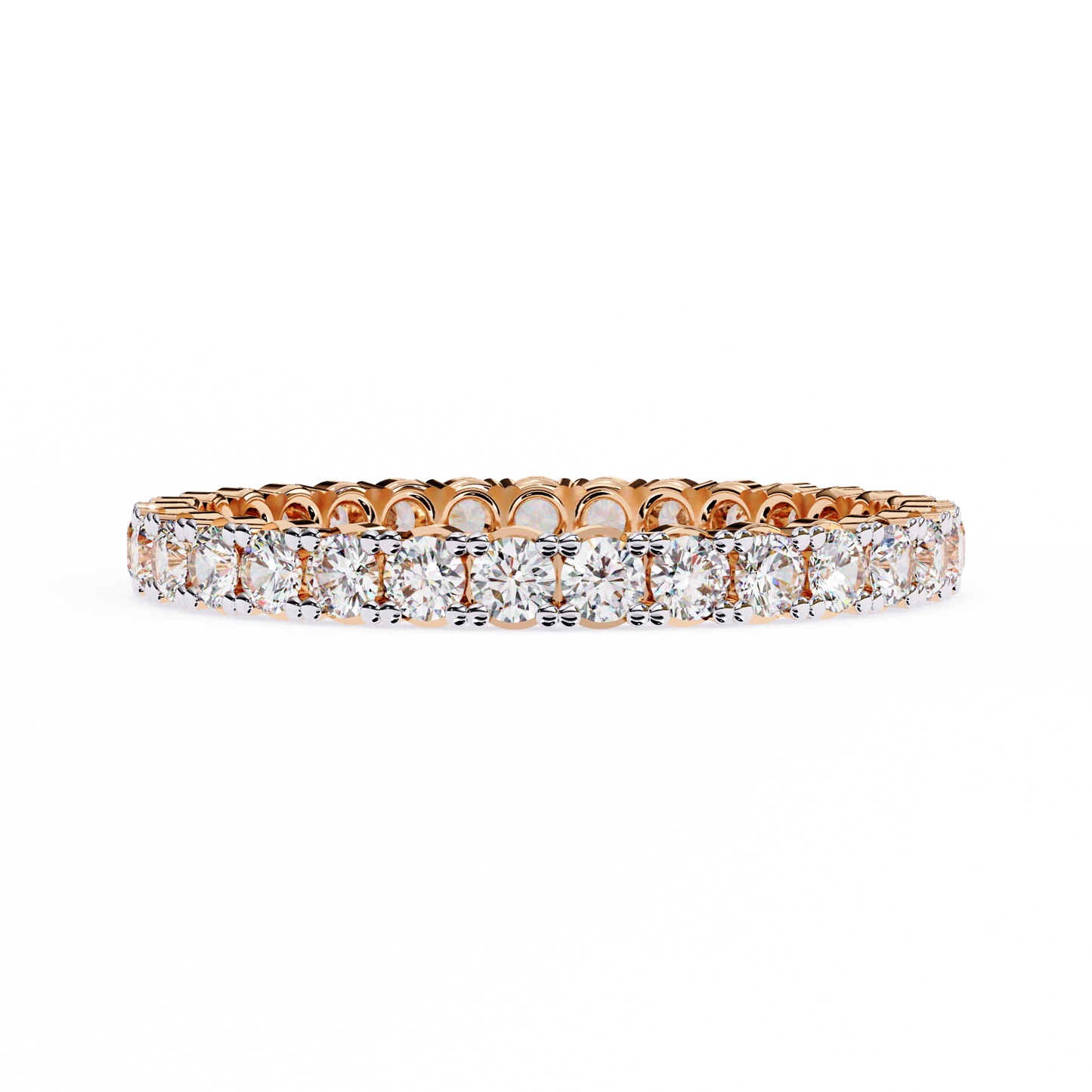 whisper micro pavé lab grown diamond eternity band