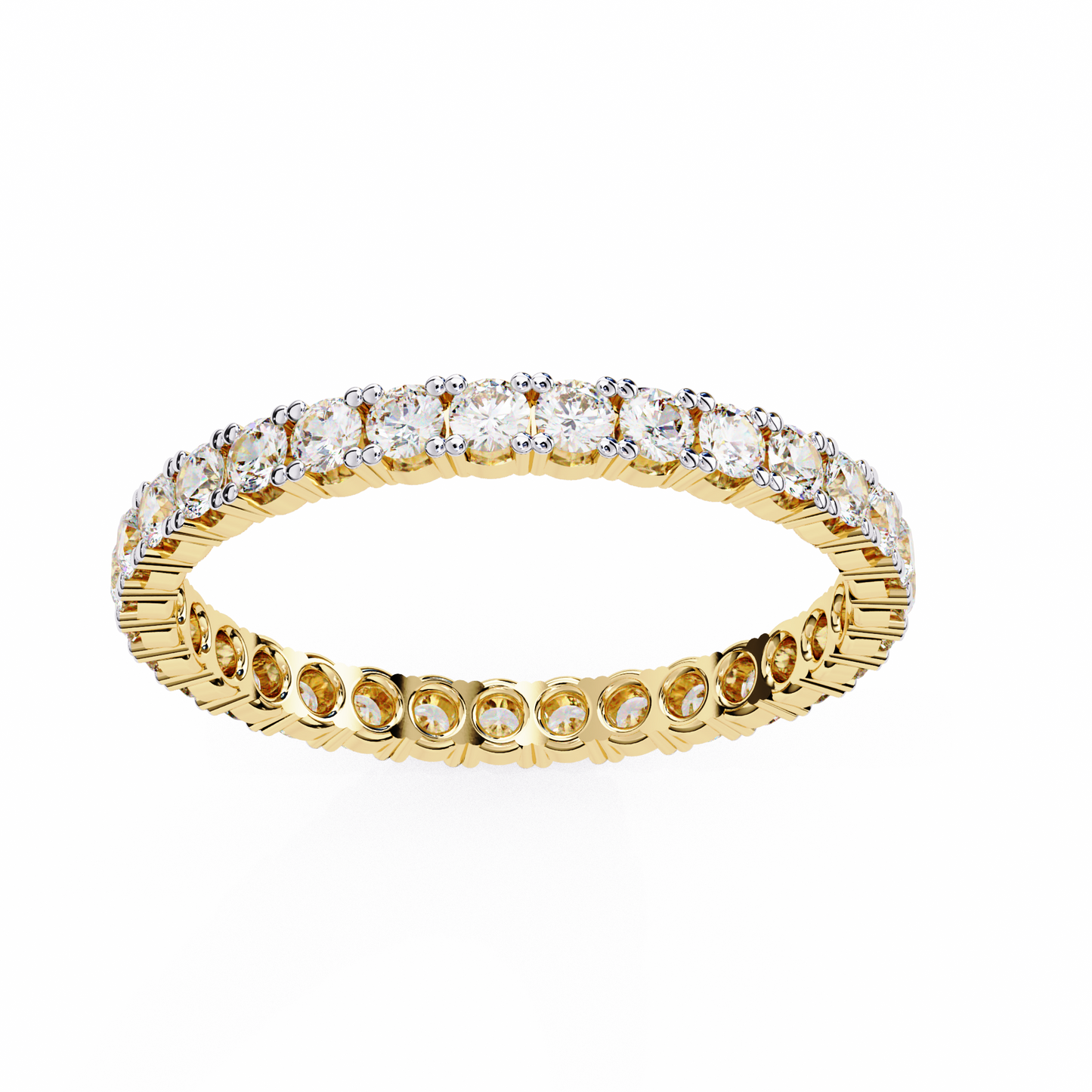 whisper micro pavé lab grown diamond eternity band