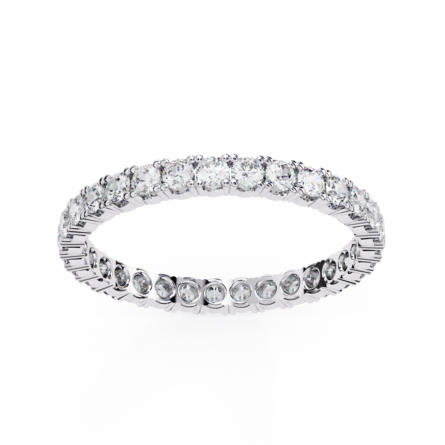 whisper micro pavé lab grown diamond eternity band