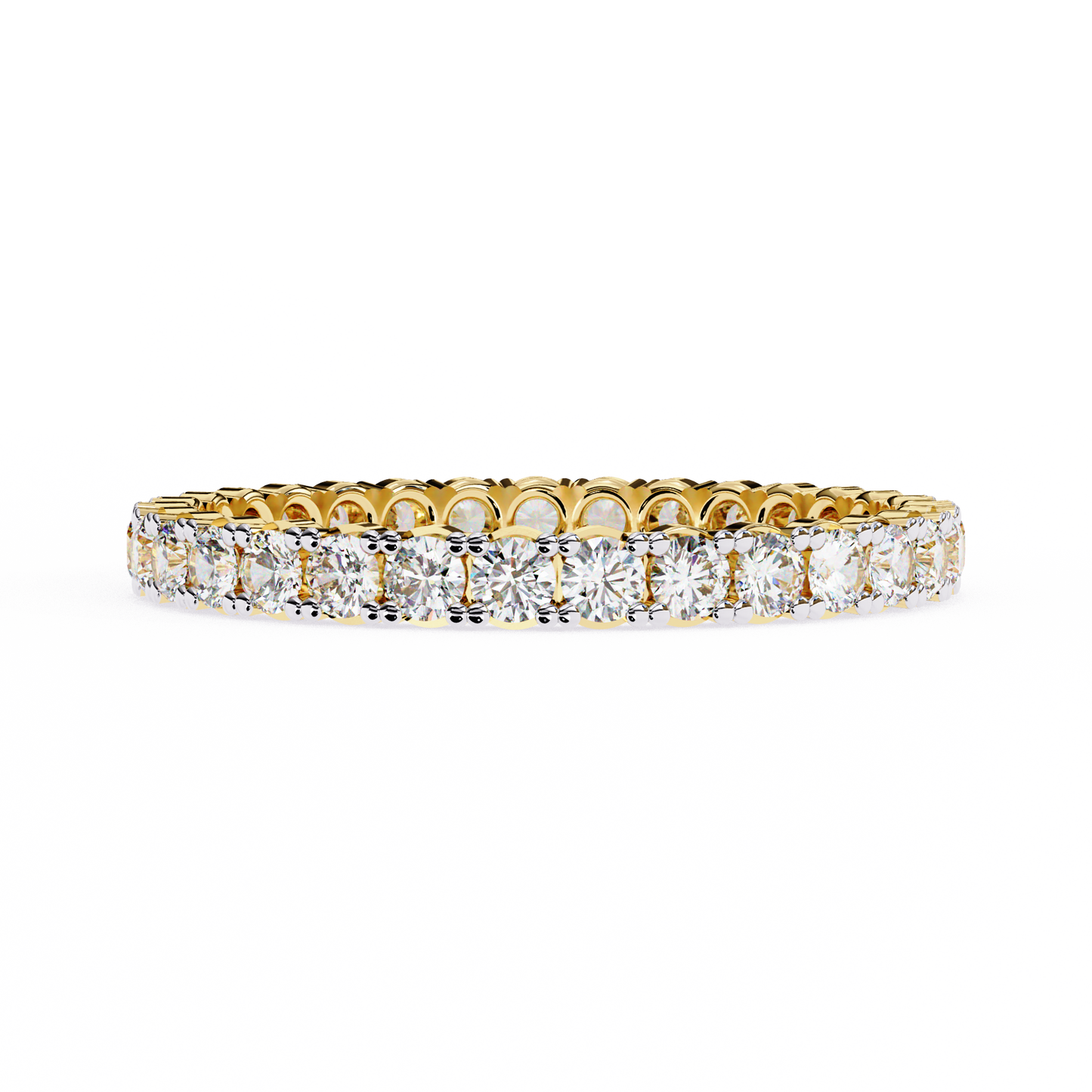 whisper micro pavé lab grown diamond eternity band