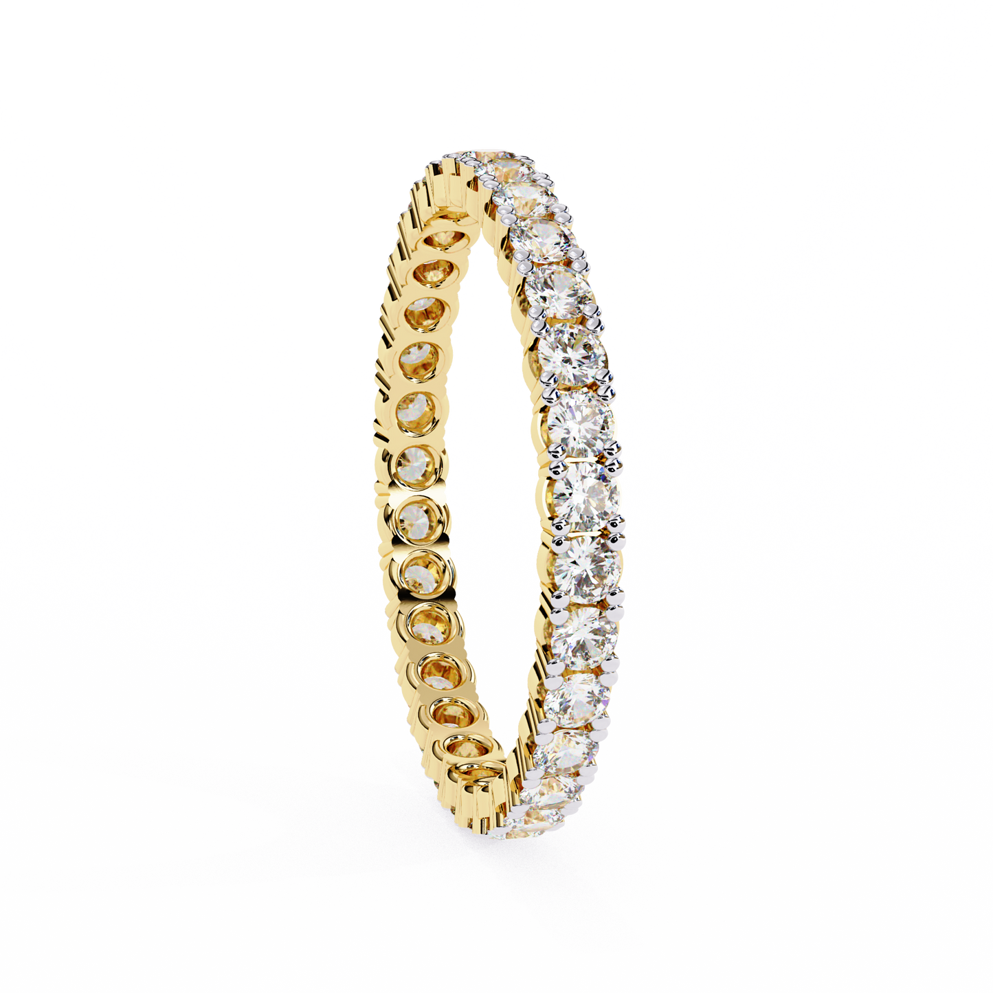 whisper micro pavé lab grown diamond eternity band