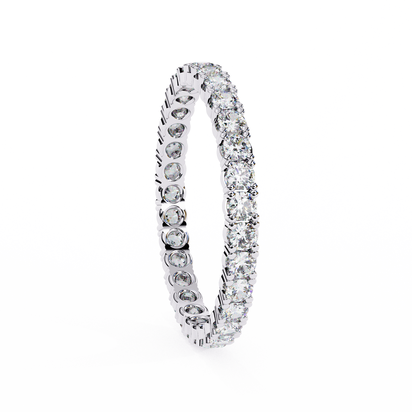 whisper micro pavé lab grown diamond eternity band
