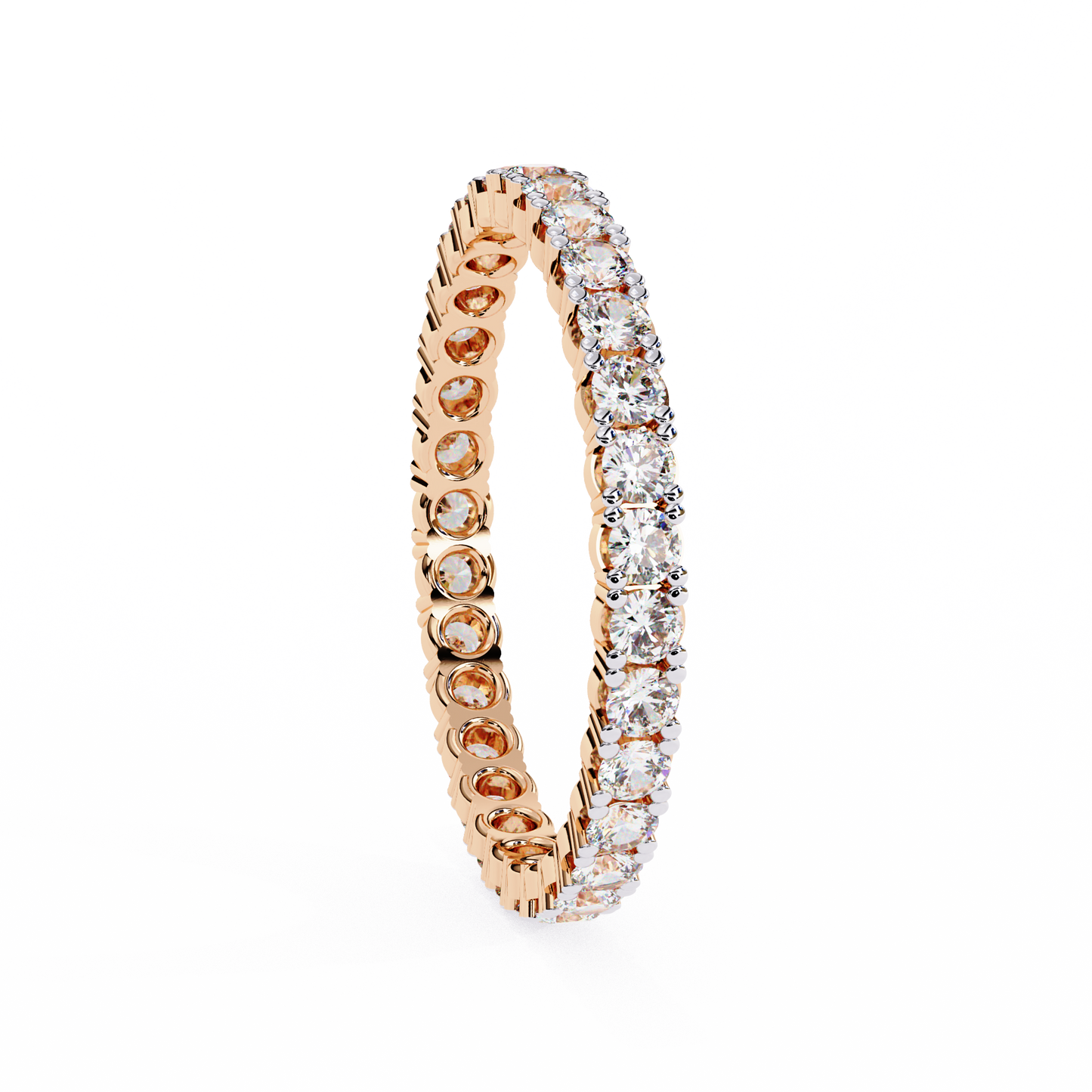 whisper micro pavé lab grown diamond eternity band