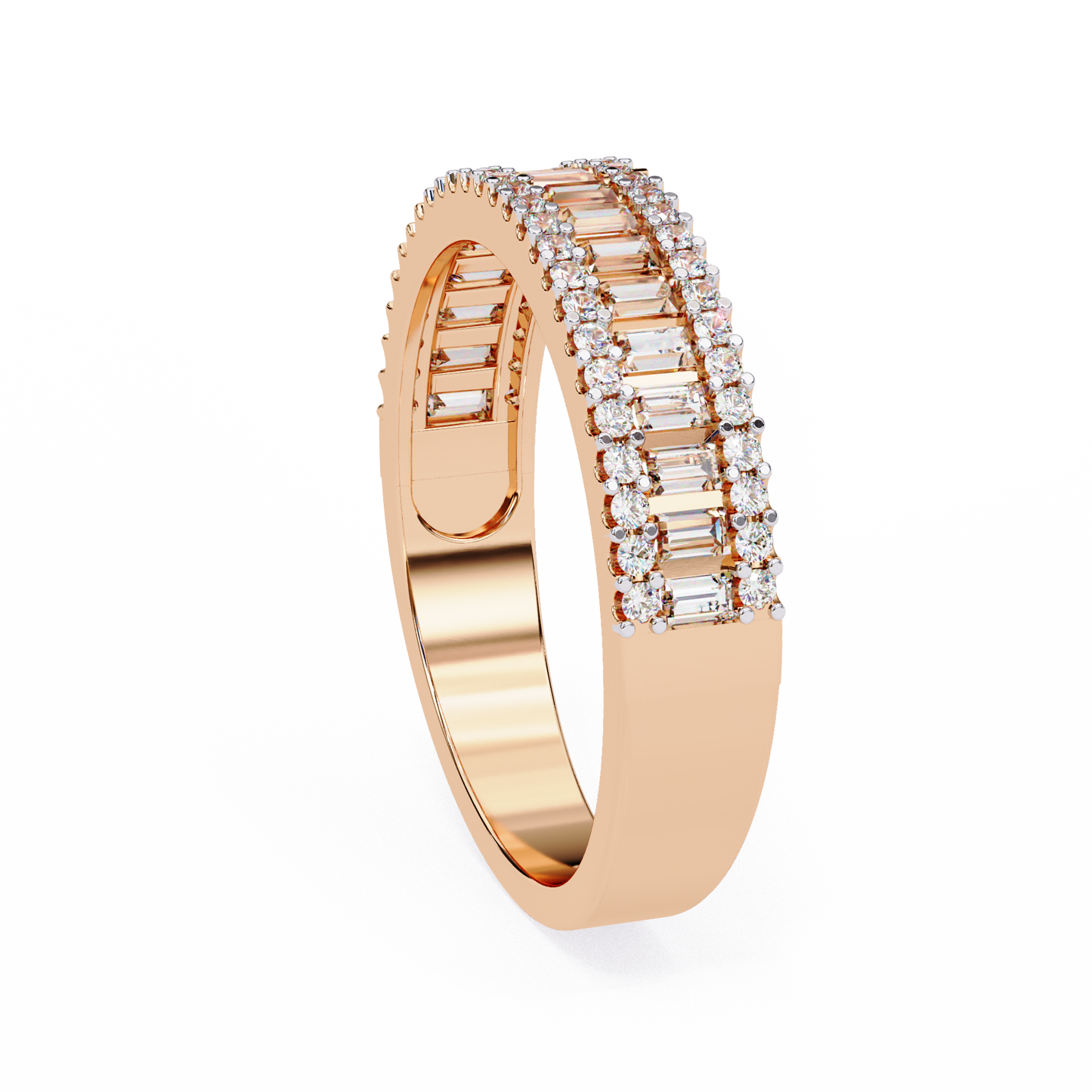 ophira moderne baguette lab grown diamond band