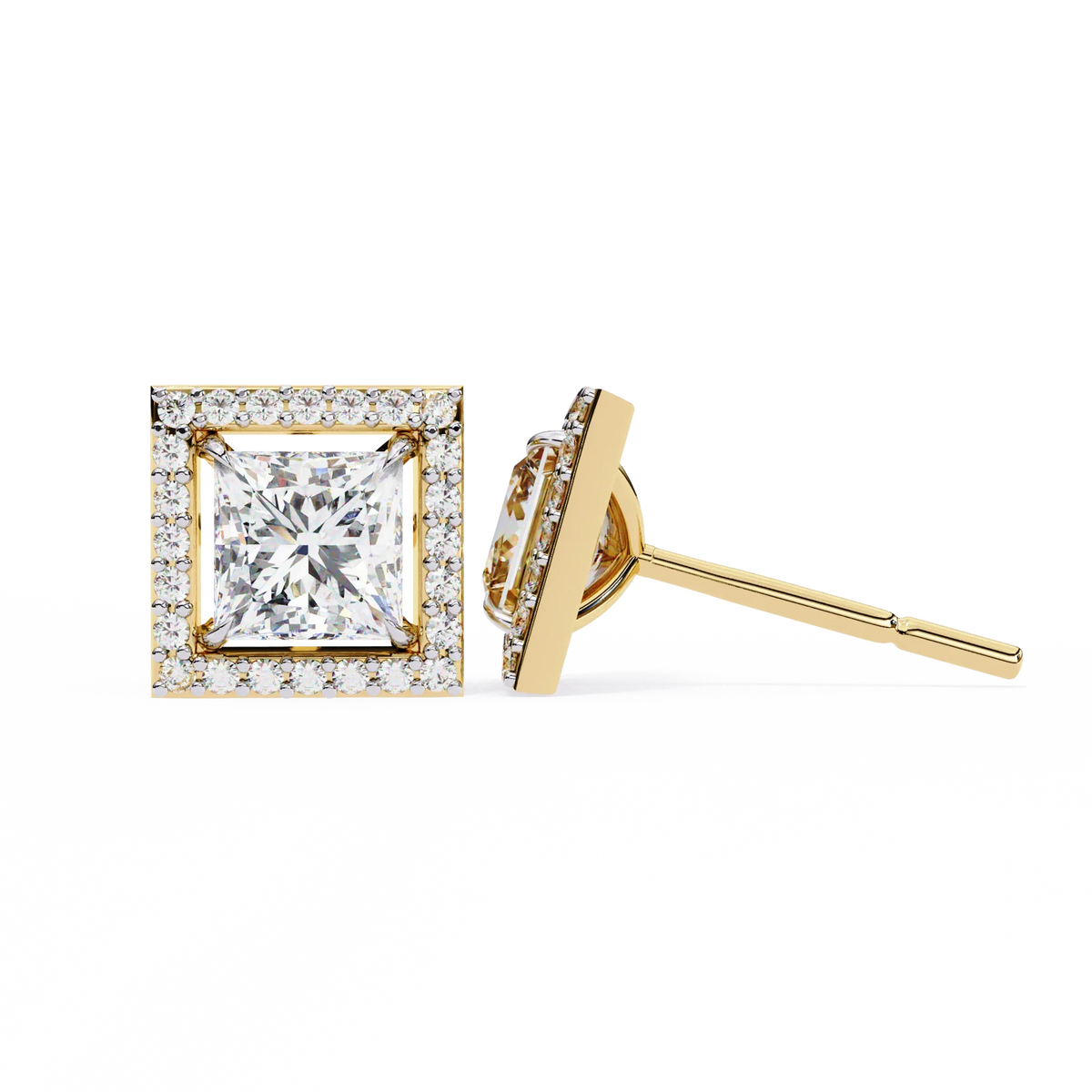 Celestial Princess Halo Lab Grown Diamond Studs - Ophiratbf