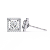 Celestial Princess Halo Lab Grown Diamond Studs - Ophiratbf