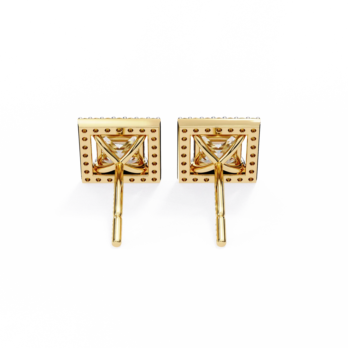 Celestial Princess Halo Lab Grown Diamond Studs - Ophiratbf