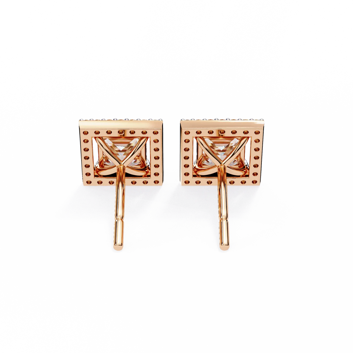 Celestial Princess Halo Lab Grown Diamond Studs - Ophiratbf