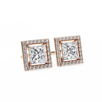 Celestial Princess Halo Lab Grown Diamond Studs - Ophiratbf